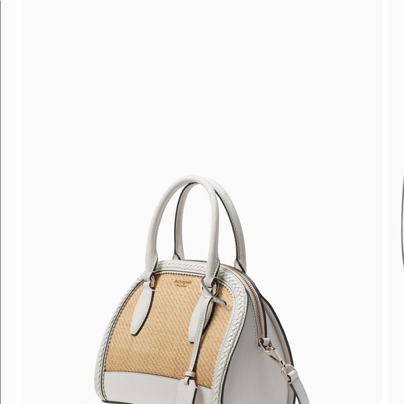 kate spade medium straw leather satchel *NWT*